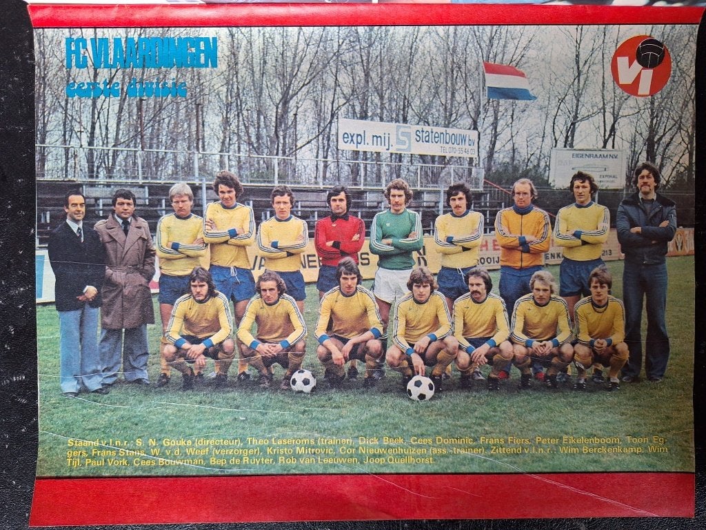 Unieke oude poster FC Vlaardingen (jaren '70), Verzamelen, Ophalen of Verzenden, Gebruikt, Sparta, Poster, Plaatje of Sticker