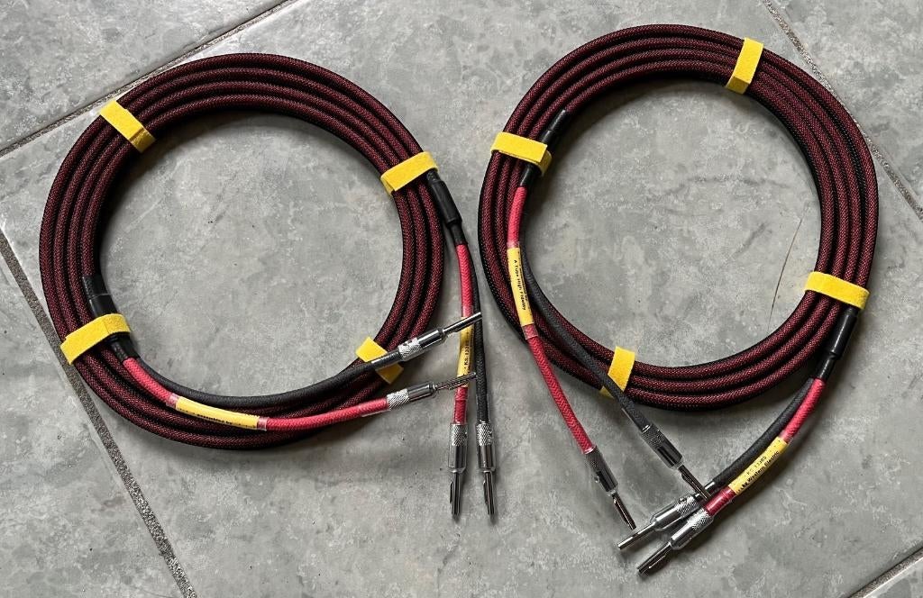Western Electric speakerkabelset 250cm banana (inruil?), Ophalen of Verzenden, Zo goed als nieuw, 2 tot 5 meter, Luidsprekerkabel