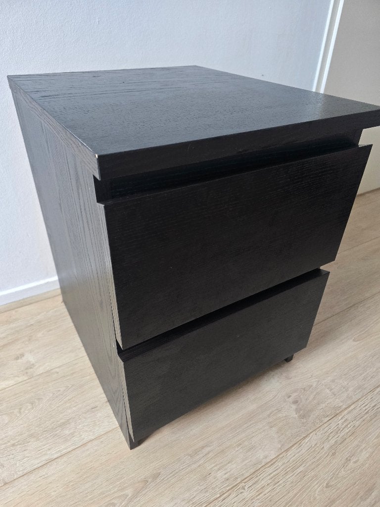 Ikea MALM ladekast - 2 lades - zwartbruin, Ophalen, Zo goed als nieuw