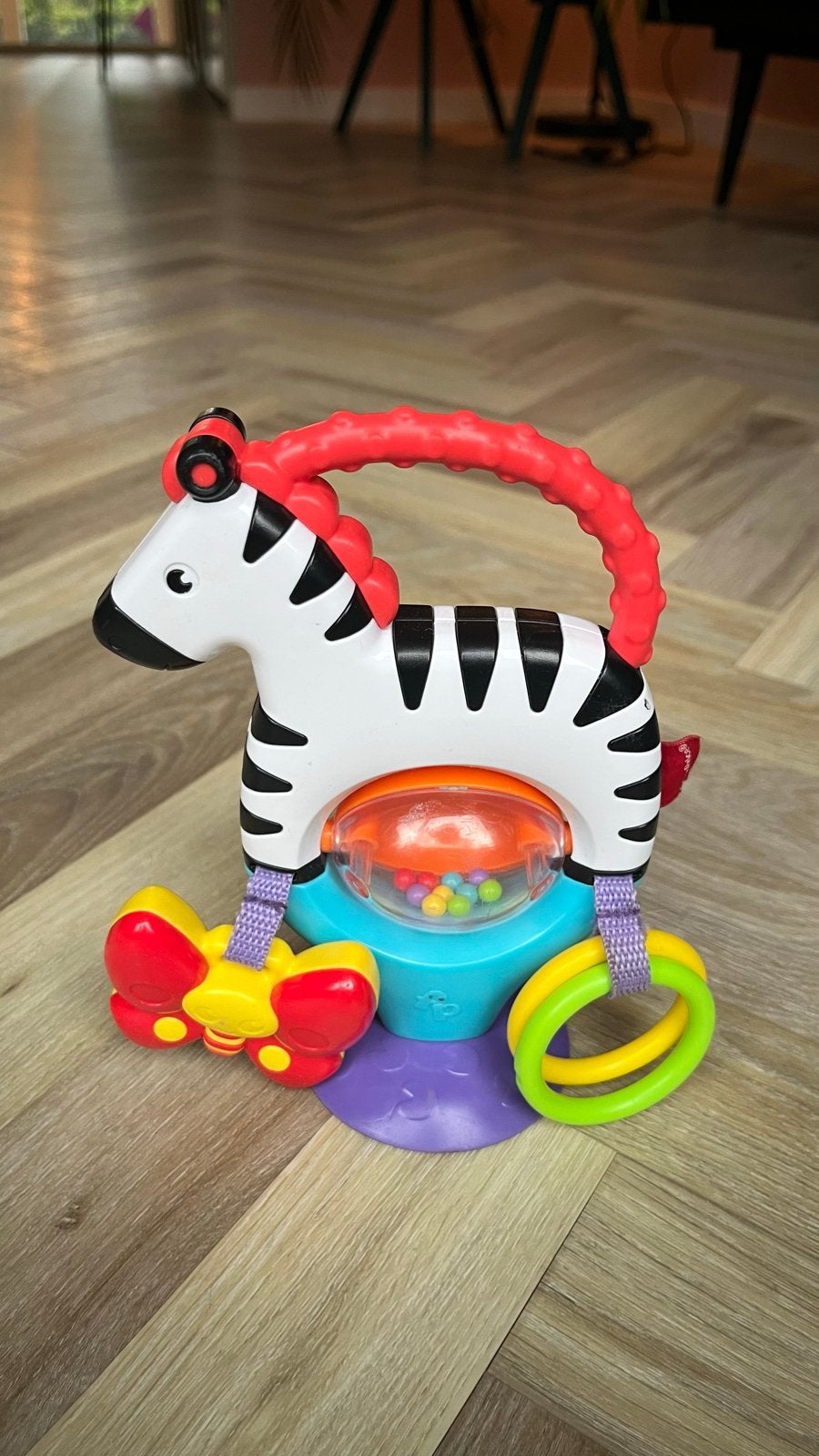 Fisher-Price Activiteiten Zebra voor baby's, Ophalen, Gebruikt, Rammelaar, Met geluid
