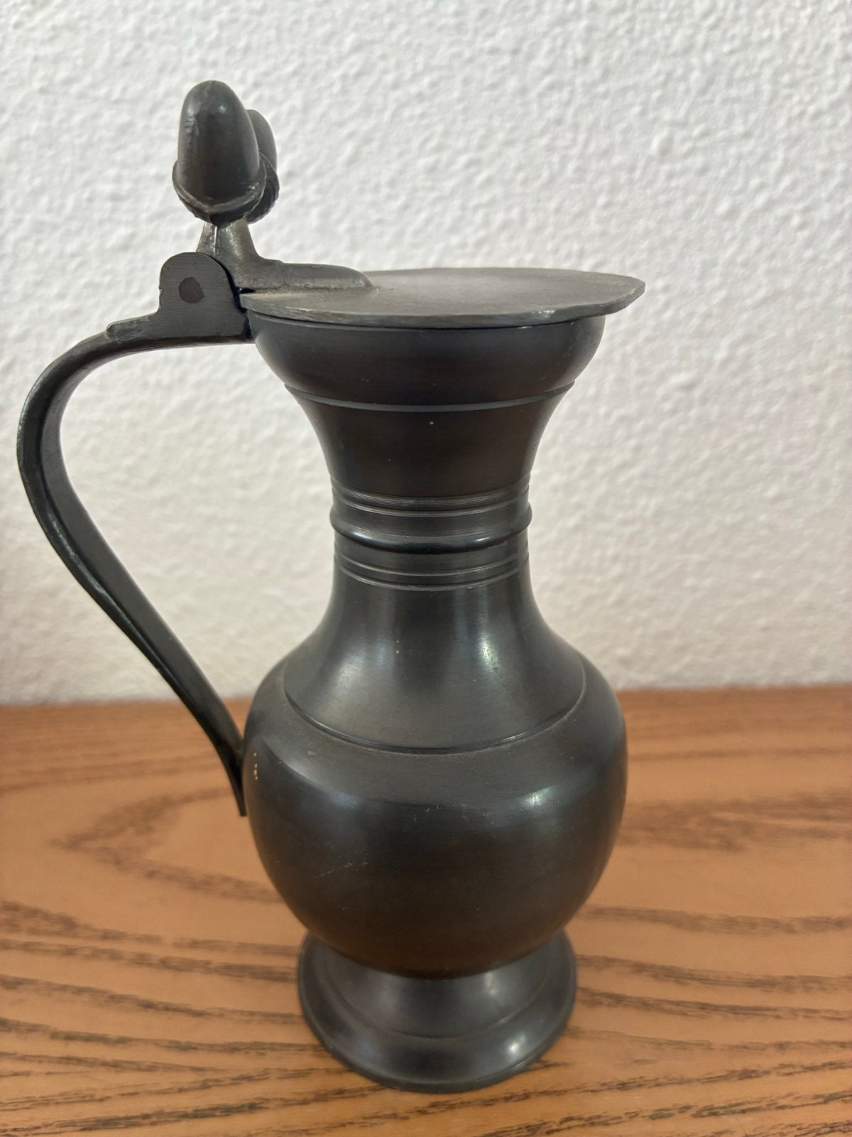 Antiek Tinnen Kannetje met Deksel - Decoratief, Ophalen of Verzenden