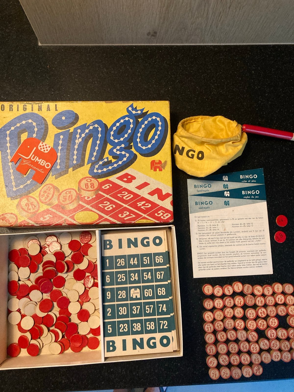 Vintage Jumbo Bingo Spel, Vijf spelers of meer, Ophalen of Verzenden, Gebruikt