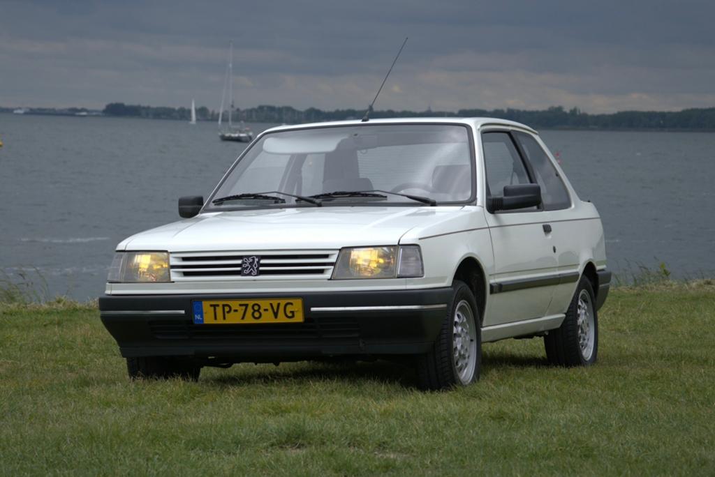 Peugeot 309 1.3 XR S6 1988 Wit, Auto's, Peugeot, Voorwielaandrijving, Stof, 64 pk, Bluetooth