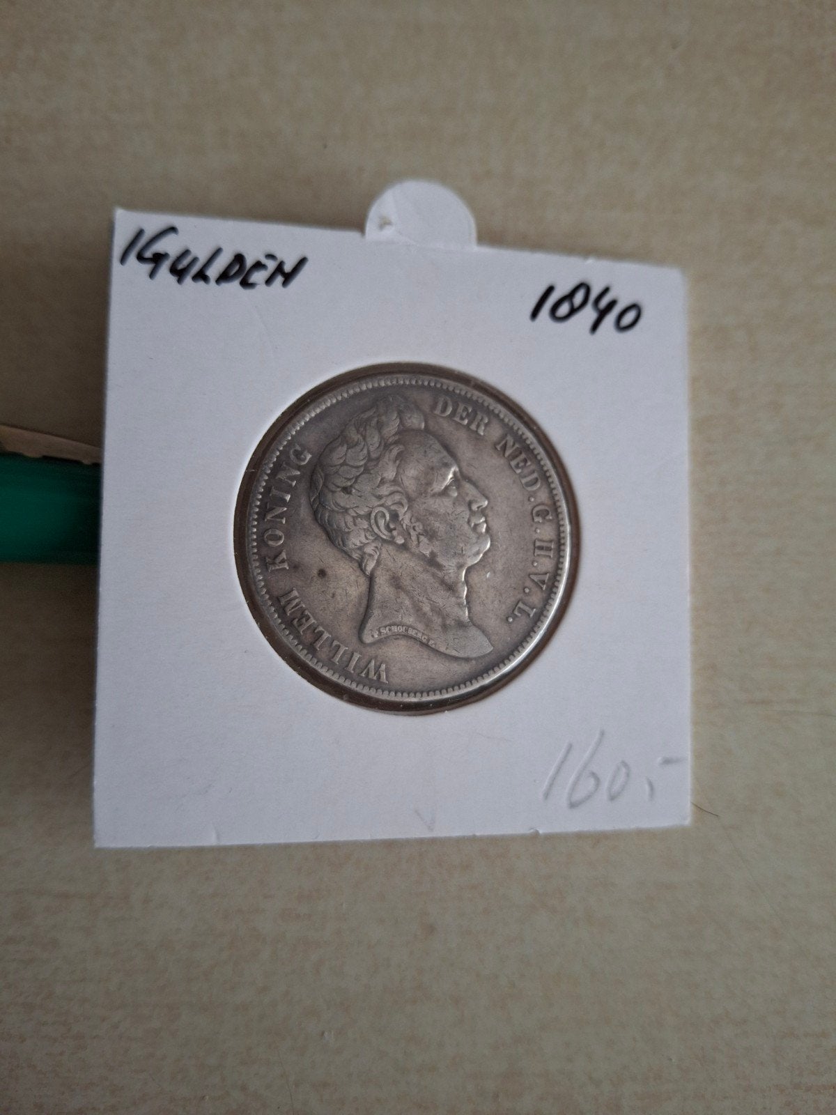 Zilveren 1 Gulden Willem I uit 1840 . zg., Postzegels en Munten, Munten | Nederland, 1 gulden, Zilver, Ophalen of Verzenden, Koning Willem I
