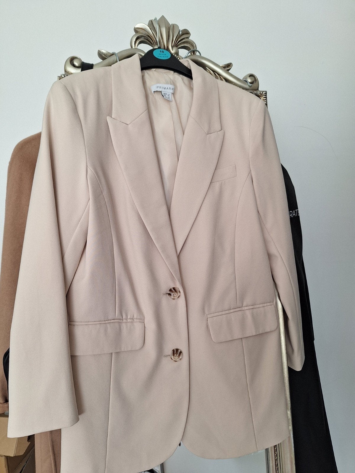 Primark lichtbeige blazer maat xs 34, Beige, Zo goed als nieuw, Jasje, Maat 34 (XS) of kleiner