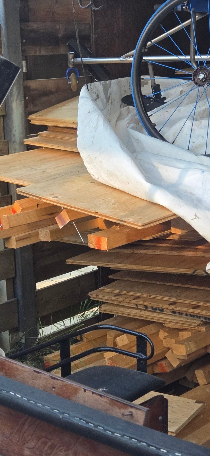 Diverse houten planken en balken, Ophalen, Gebruikt, Minder dan 25 mm, Balk