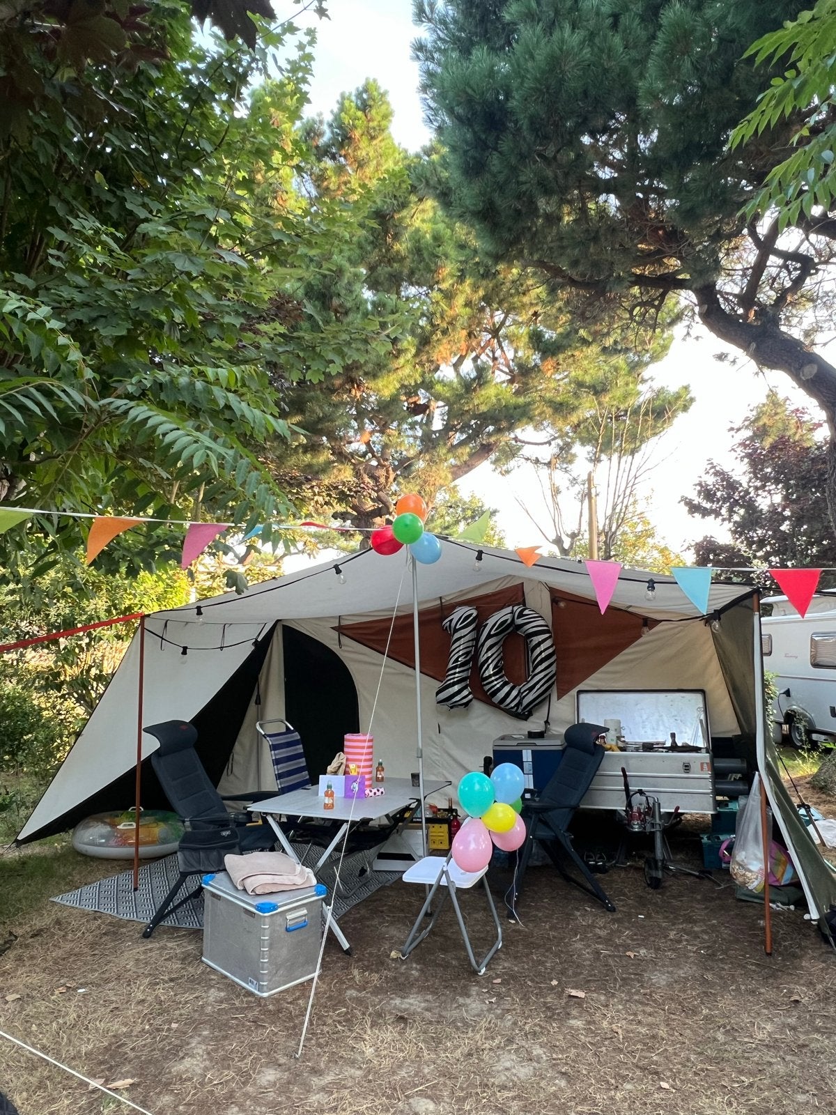 Holtkamper Cocoon XL (2005) met airco dak en 4 slaapplaatsen, Caravans en Kamperen, Ophalen, Gebruikt, Tot en met 4