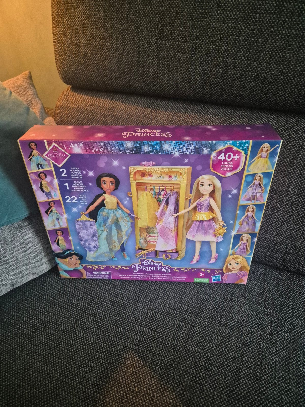 Disney Princess Jasmine & Rapunzel poppen met kledingkast, Ophalen of Verzenden, Nieuw, Overige typen