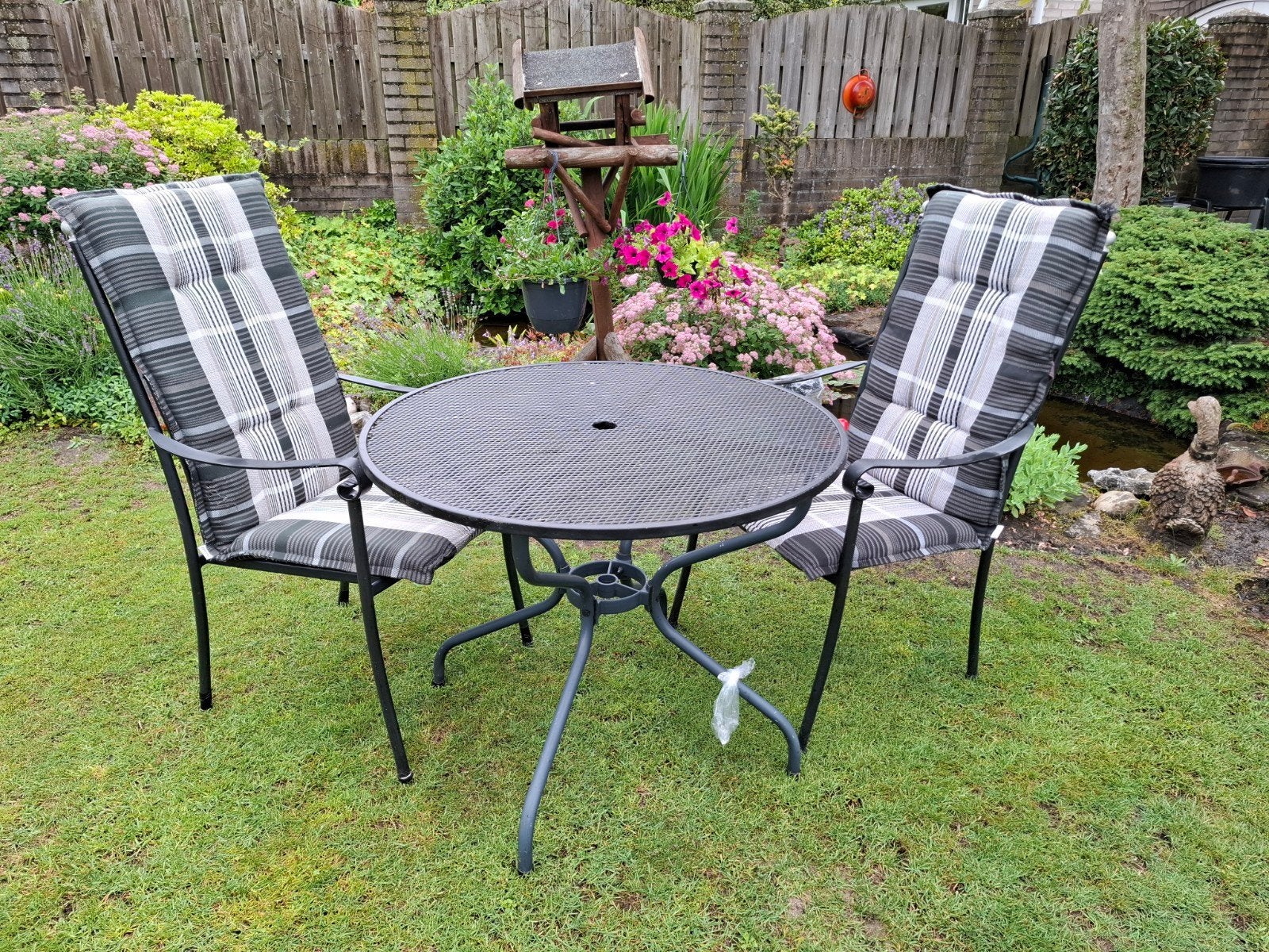 Royal Garden Excelsior 2 stoelen 1 tafel rond 90, Tuin en Terras, Tuinsets en Loungesets, Overige materialen, Gebruikt, Tuinset