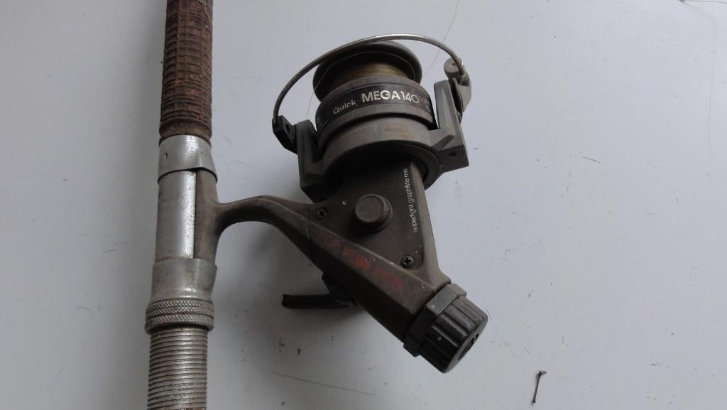 Vismolen Quick Mega 140 superlight graphite reel, Ophalen of Verzenden, Gebruikt, Molen