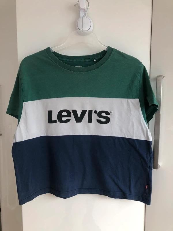 Vintage Levi’s cropped t-shirt - Colorblock maat XS, Kleding | Dames, T-shirts, Overige kleuren, Ophalen of Verzenden, Zo goed als nieuw