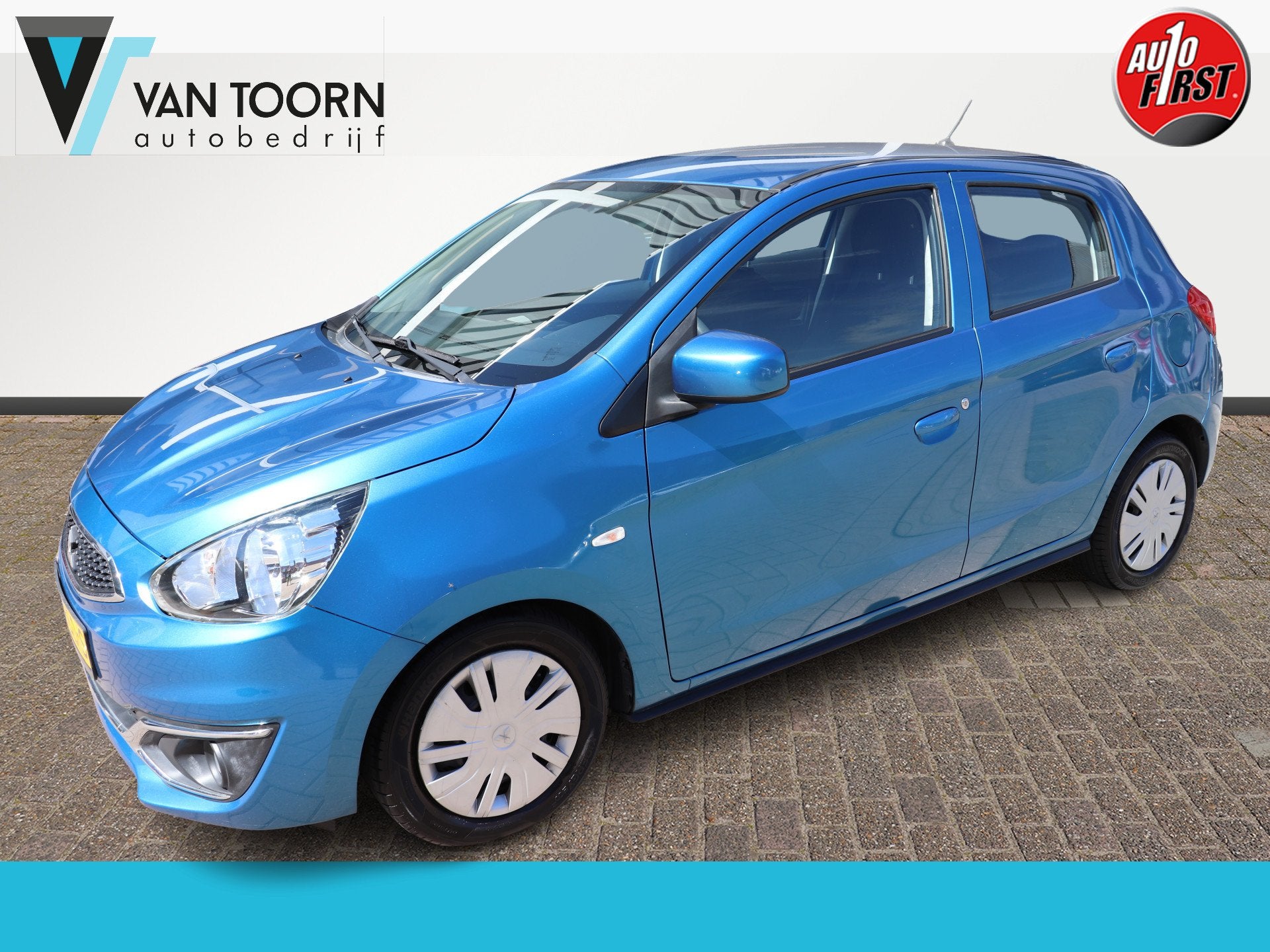 Mitsubishi Space Star 1.0 Cool+ Dealer onderhouden., Auto's, Stof, Gebruikt, Blauw, Origineel Nederlands