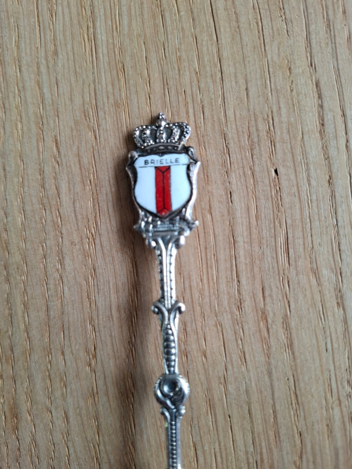 Zilveren herdenkingslepel Brielle met molen, Antiek en Kunst, Ophalen of Verzenden