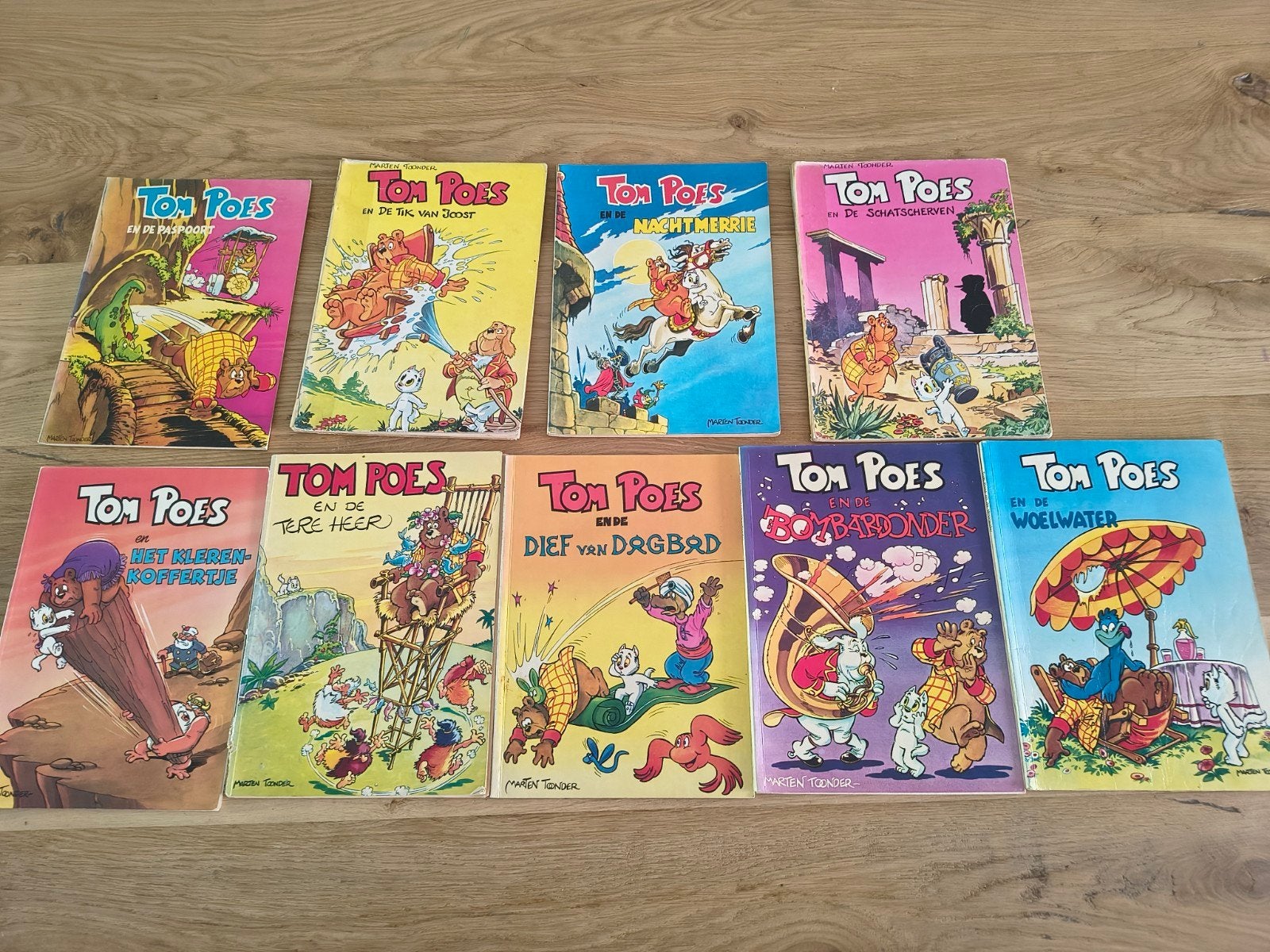 7 Tom Poes strips. Van de jaren 70 tm 80., Meerdere stripboeken, Ophalen of Verzenden, Gelezen, Marten Toonder