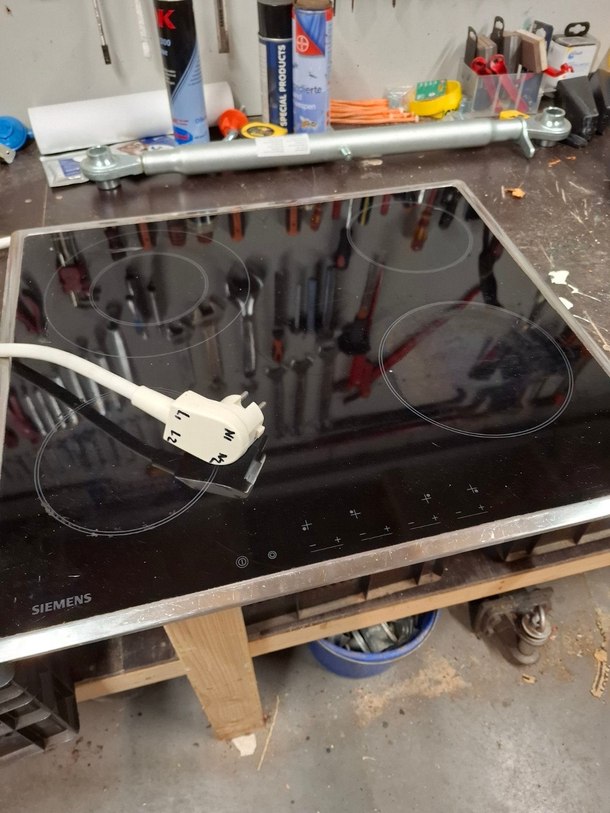 Siemens kookplaat, Gebruikt, Keramisch, Inbouw, 4 kookzones