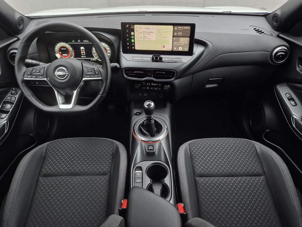 Nissan Juke 1.0 DIG-T N-Connecta Handgeschakeld / Fabrieksga, Voorwielaandrijving, Stof, Euro 6, Wit