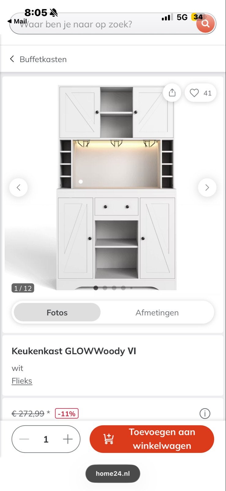 Nieuwe keukenkast in originele verpakking, Huis en Inrichting, Ophalen, Met deur(en), Nieuw, 50 tot 100 cm