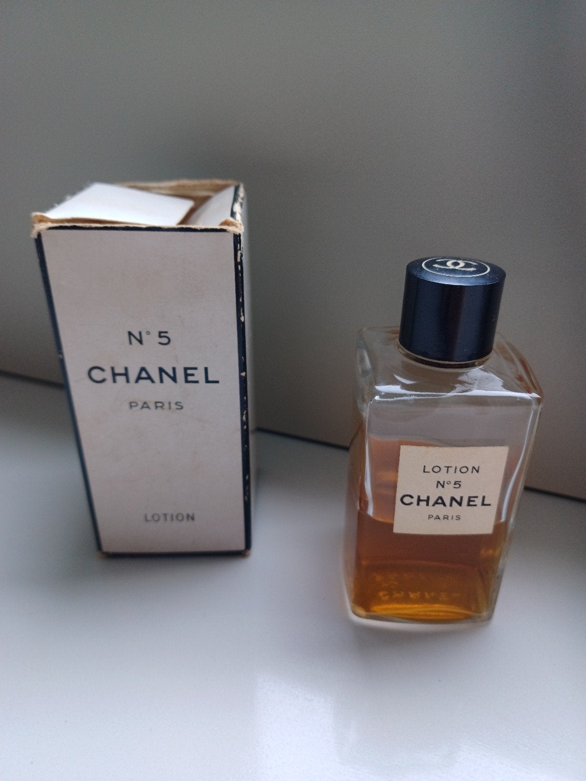 Vintage Chanel No. 5 Lotion (Eau de Cologne) T.P.M. No 1202, Ophalen of Verzenden, Gebruikt, Parfumfles