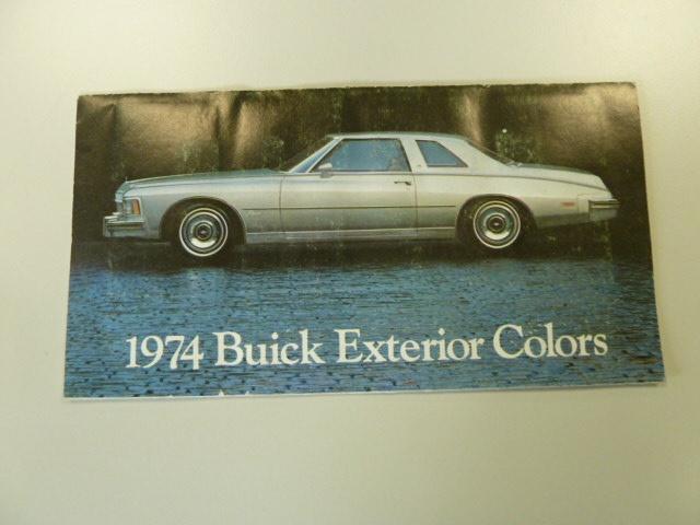 1974 Buick Exterior Colors Brochure USA, Ophalen of Verzenden, Gelezen, Overige merken
