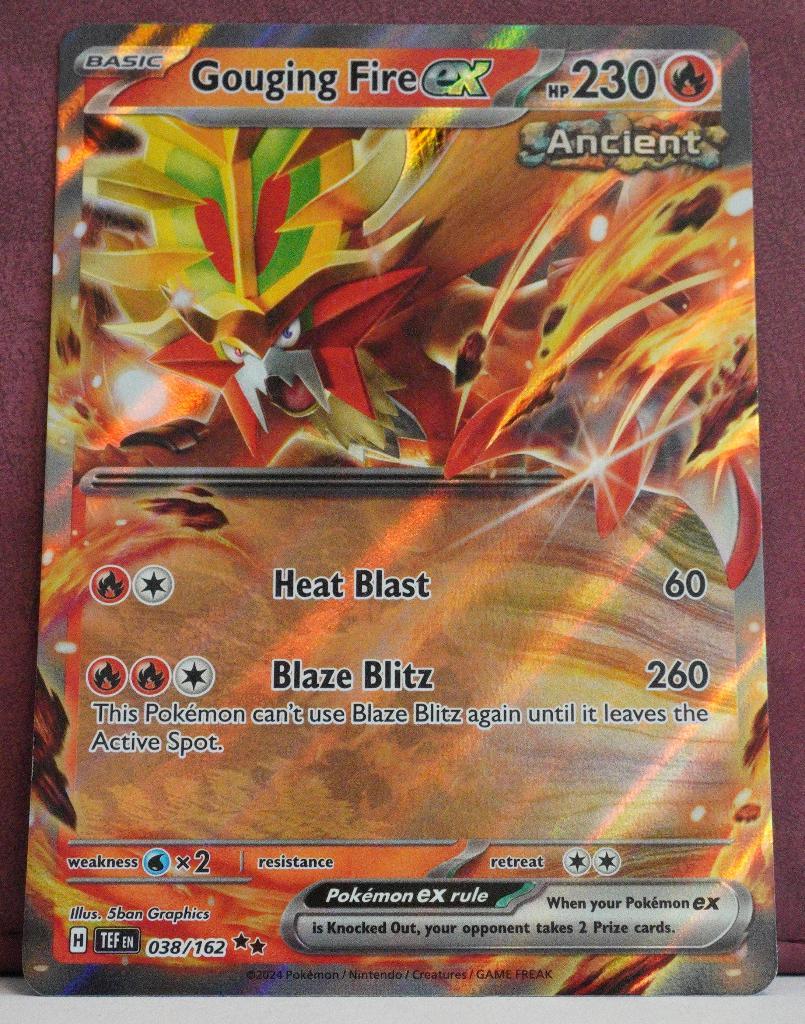 Gouging Fire EX 038-162 Temepral Forces Pokémon Kaart, Verzenden, Nieuw, Losse kaart