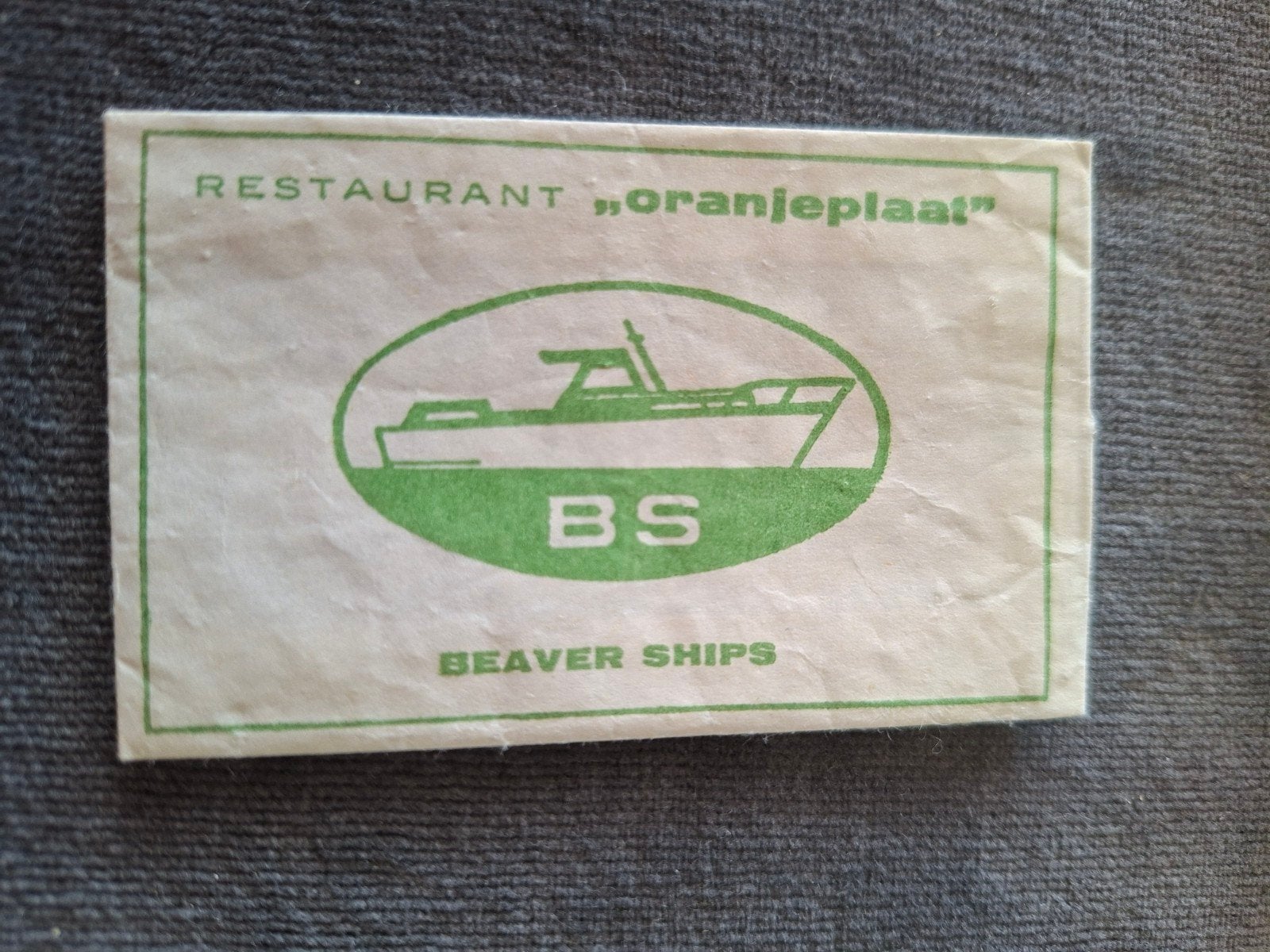 Restaurant "Oranjeplaat" Beaver Ships, Verzenden, Nederland