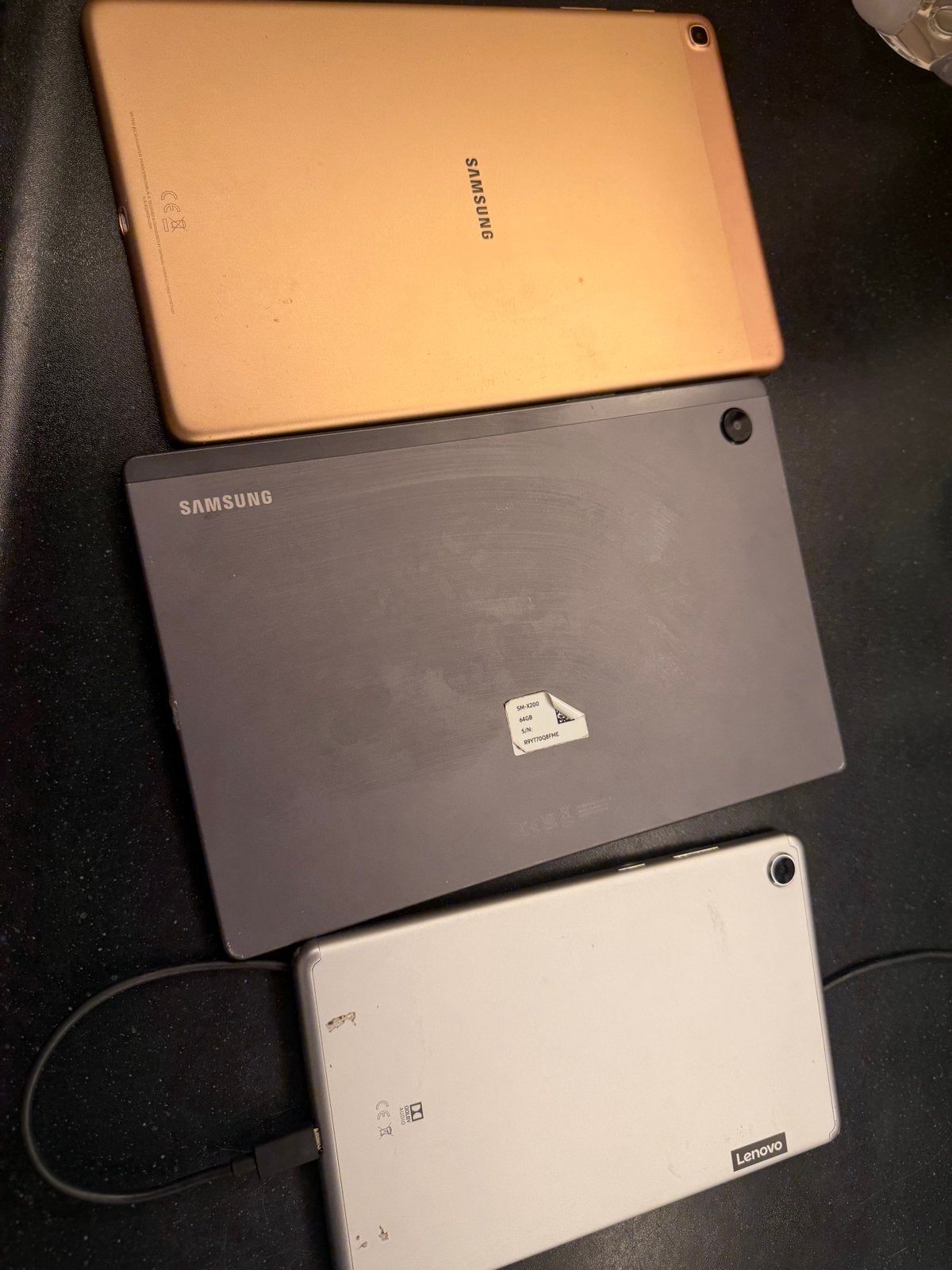 2x Samsung en 1x Lenovo tablets, 10 inch, Gebruikt, 32 GB, Ophalen of Verzenden