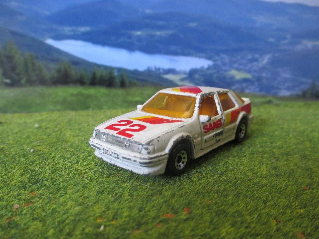 1:60 SAAB 9000 Rally - Matchbox Nr.22 1991-1992, Ophalen of Verzenden, Gebruikt, Auto