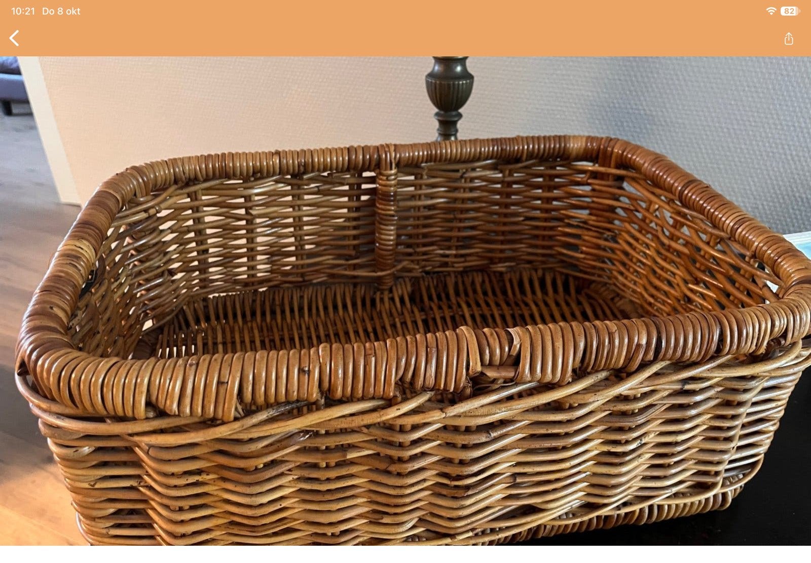 Rotan Mand in perfecte staat - 45x30x16 cm, Ophalen, Zo goed als nieuw