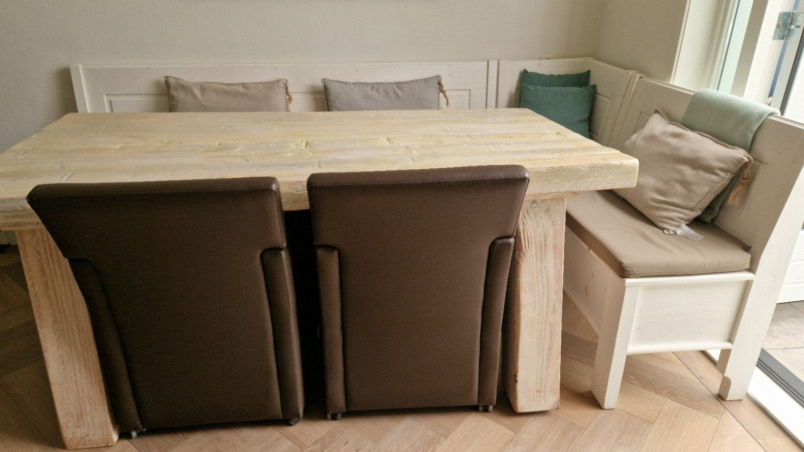 Authentieke eettafelset, Ophalen, Gebruikt, Hout, Landelijk