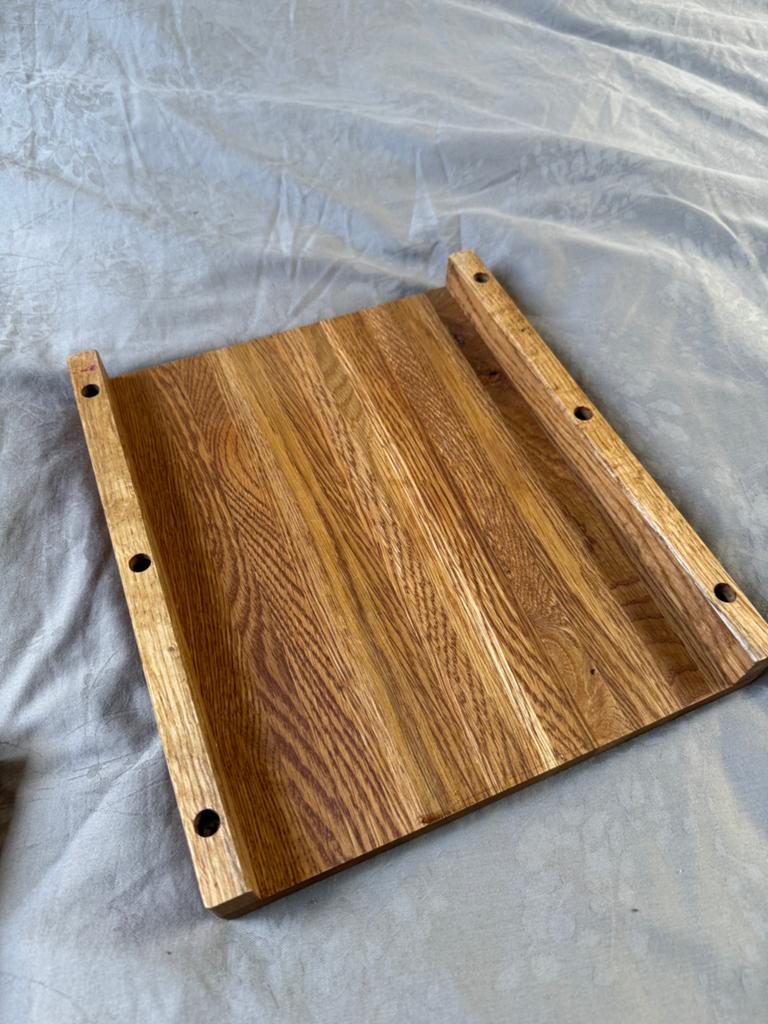 Houten dienblad / serveerplank van eikenhout, Hout, Ophalen of Verzenden, Bruin, Landelijk