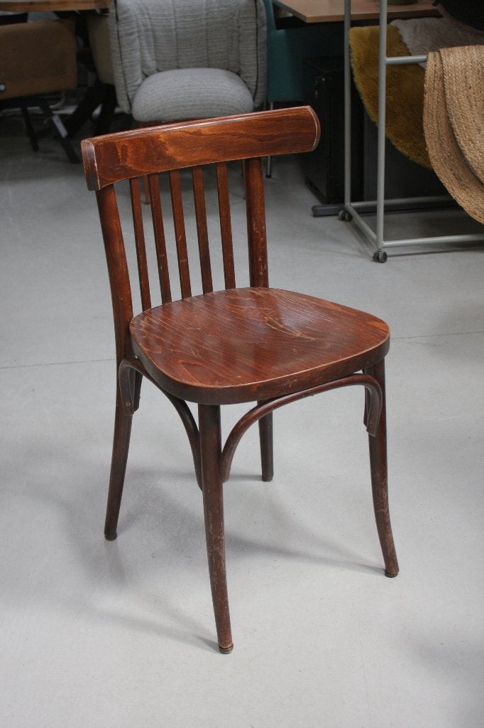 Partij houten stoelen cafestoel horeca mancave, Huis en Inrichting, Ophalen, Gebruikt, Bruin, Vijf, Zes of meer stoelen