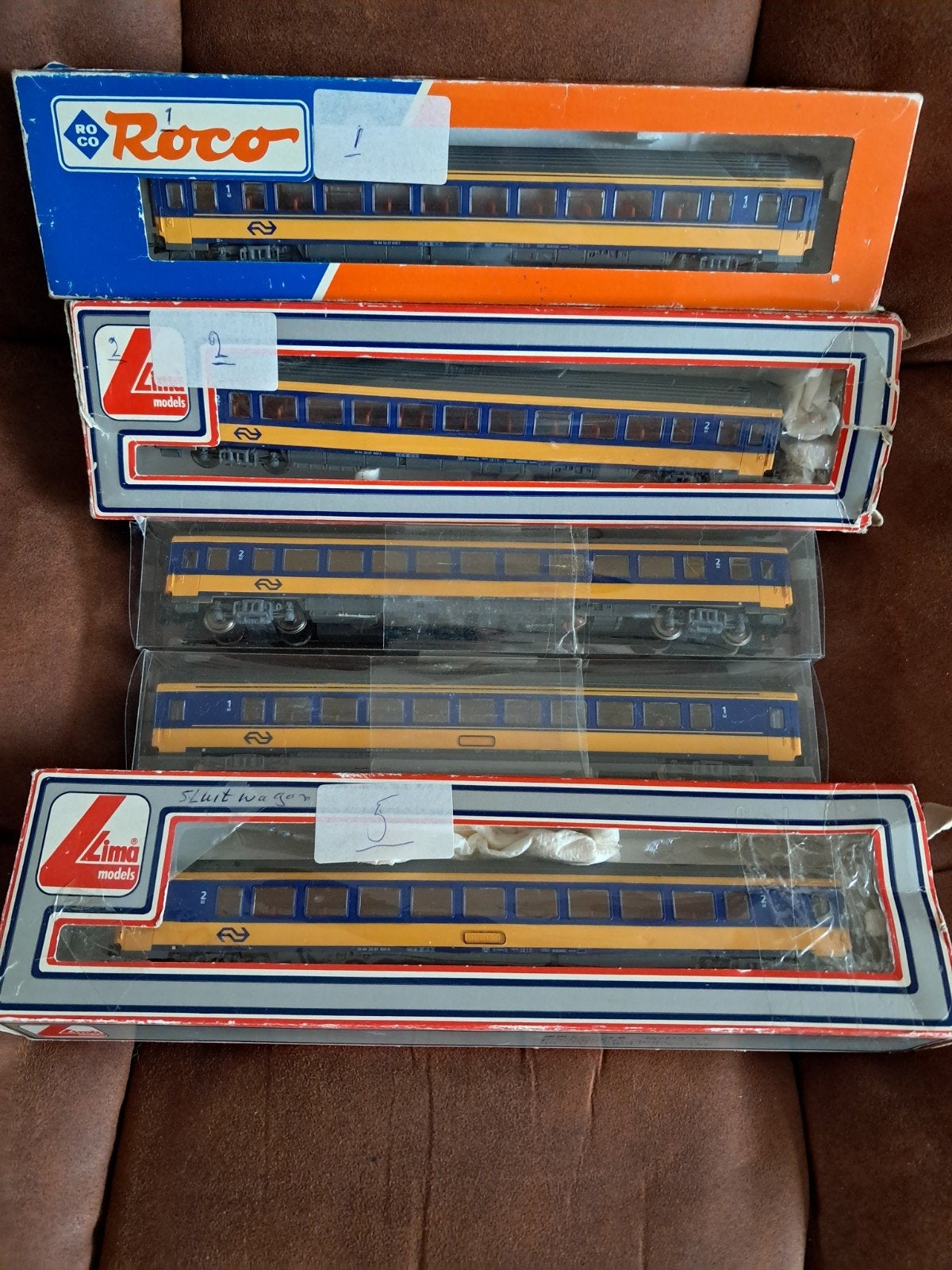 Piko setje, 5wagons, Gelijkstroom, Wagon, Zo goed als nieuw, Piko