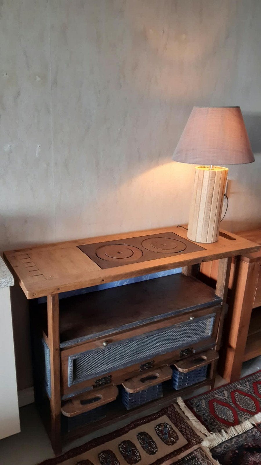 Unieke Sidetable hout, multifunctioneel, Ophalen, 25 tot 50 cm, Rechthoekig, 100 tot 150 cm