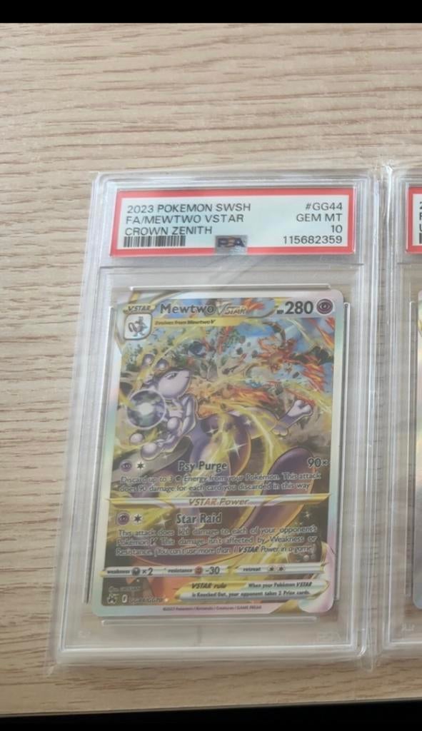 Mewtwo VSTAR PSA 10 - Crown Zenith #GG44, Ophalen of Verzenden, Zo goed als nieuw