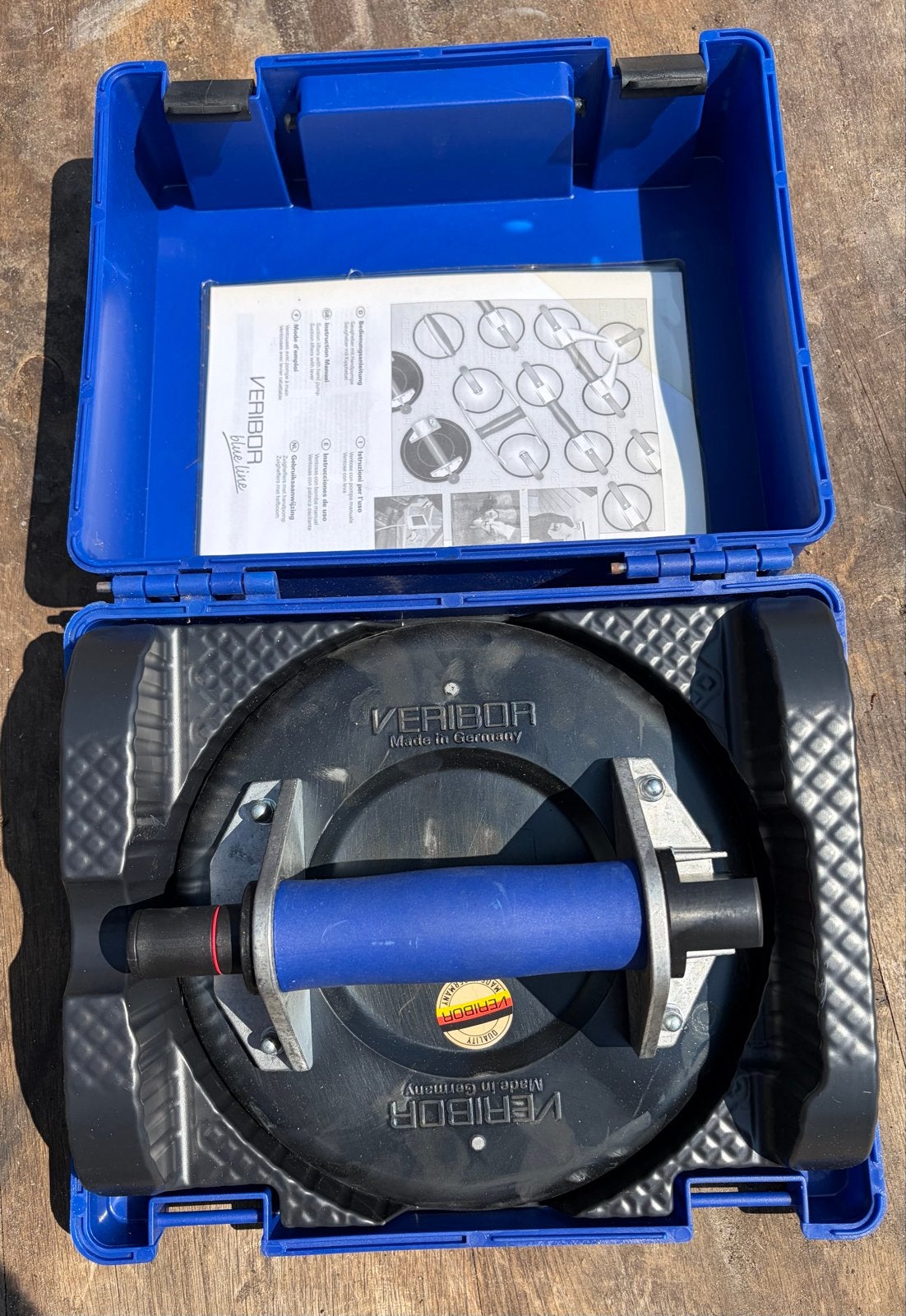 Veribor Blue Line zuignap in koffer - Made in Germany, Ophalen of Verzenden, Gebruikt, Overige typen, Overige merken