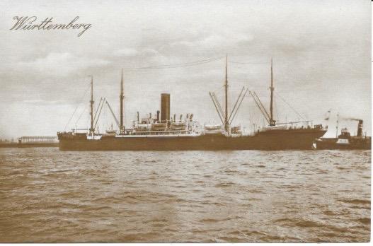 WURTTEMBERG scheepvaart duitsland, Verzenden, Zo goed als nieuw, Kaart, Foto of Prent