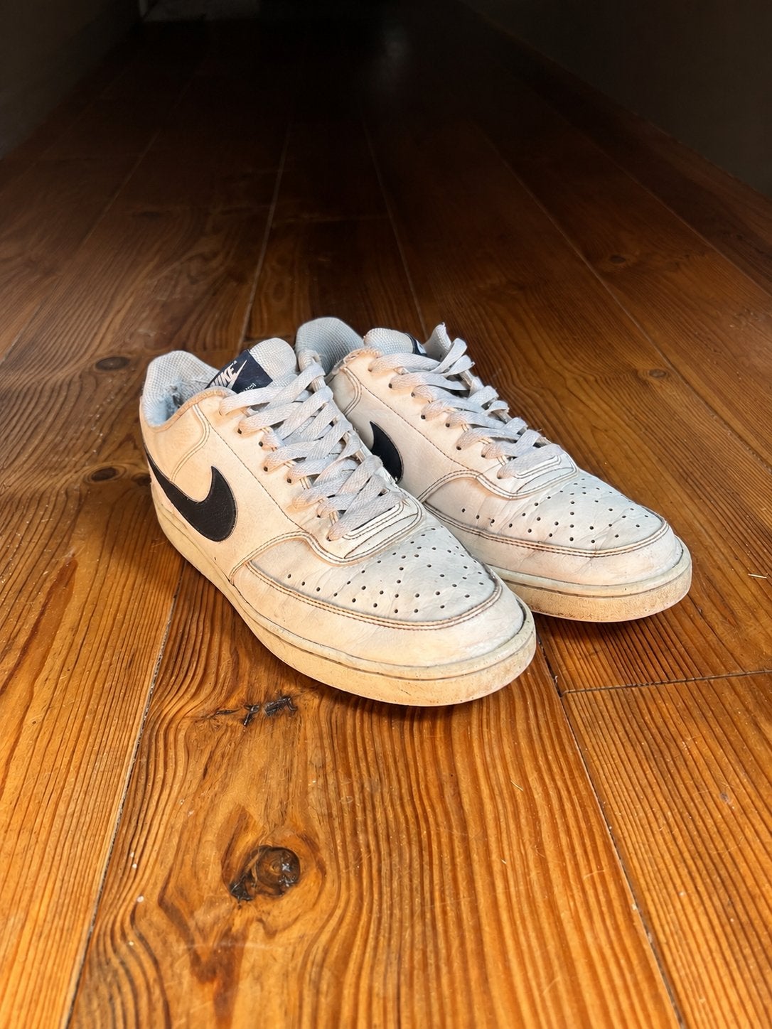 Nike Court Vision Low, Ophalen of Verzenden, Gedragen, Wit, Sneakers of Gympen