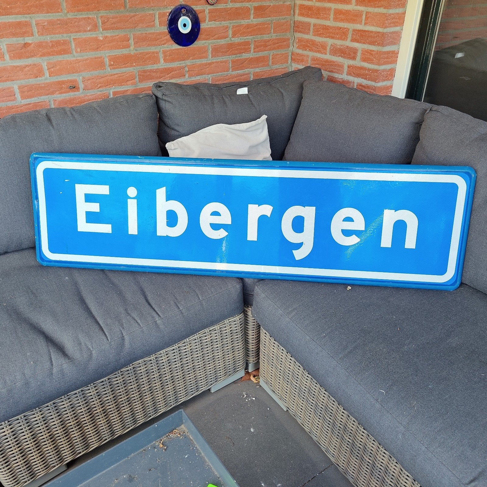 Eibergen plaatsnaambord - Uniek decoratiestuk, Ophalen, Gebruikt