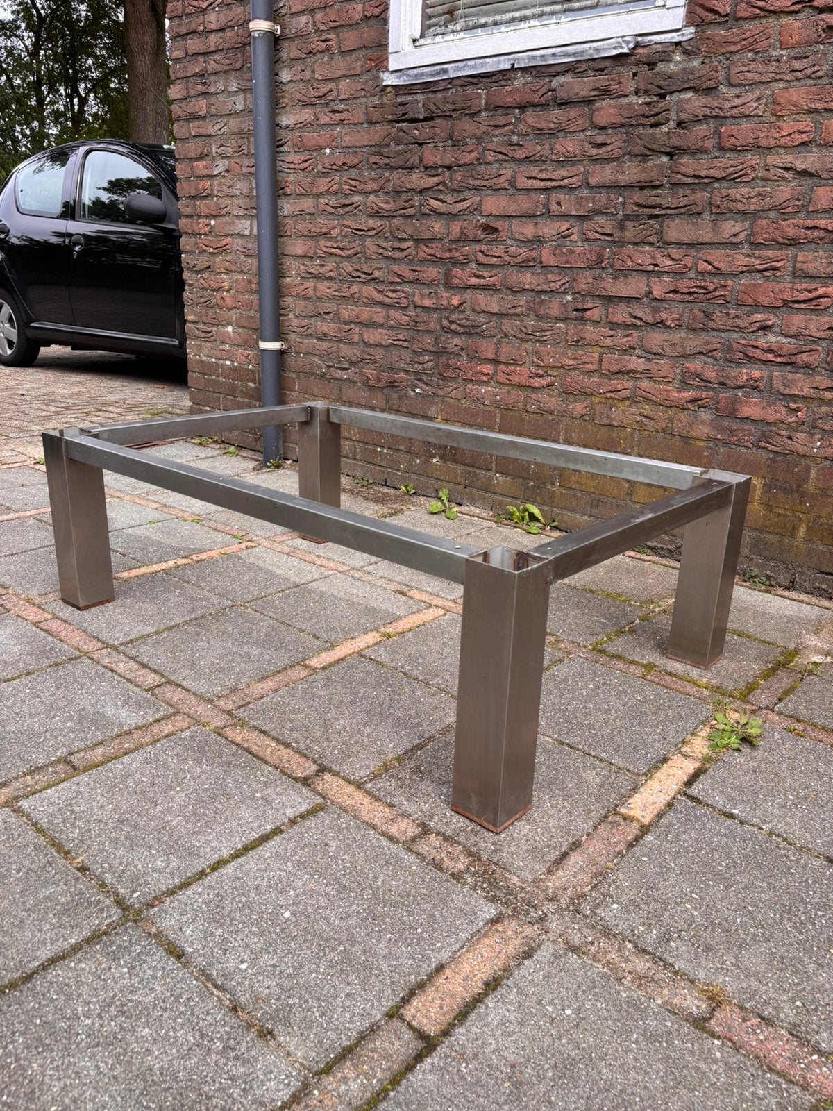Rvs onderstel salontafel, Ophalen, Rechthoekig, 100 tot 150 cm, 50 tot 100 cm