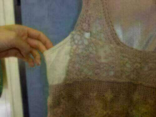 An'ge nude roze kleurige broderie top in laagjes S-M 28557, An'ge, ., Ophalen of Verzenden, Zo goed als nieuw