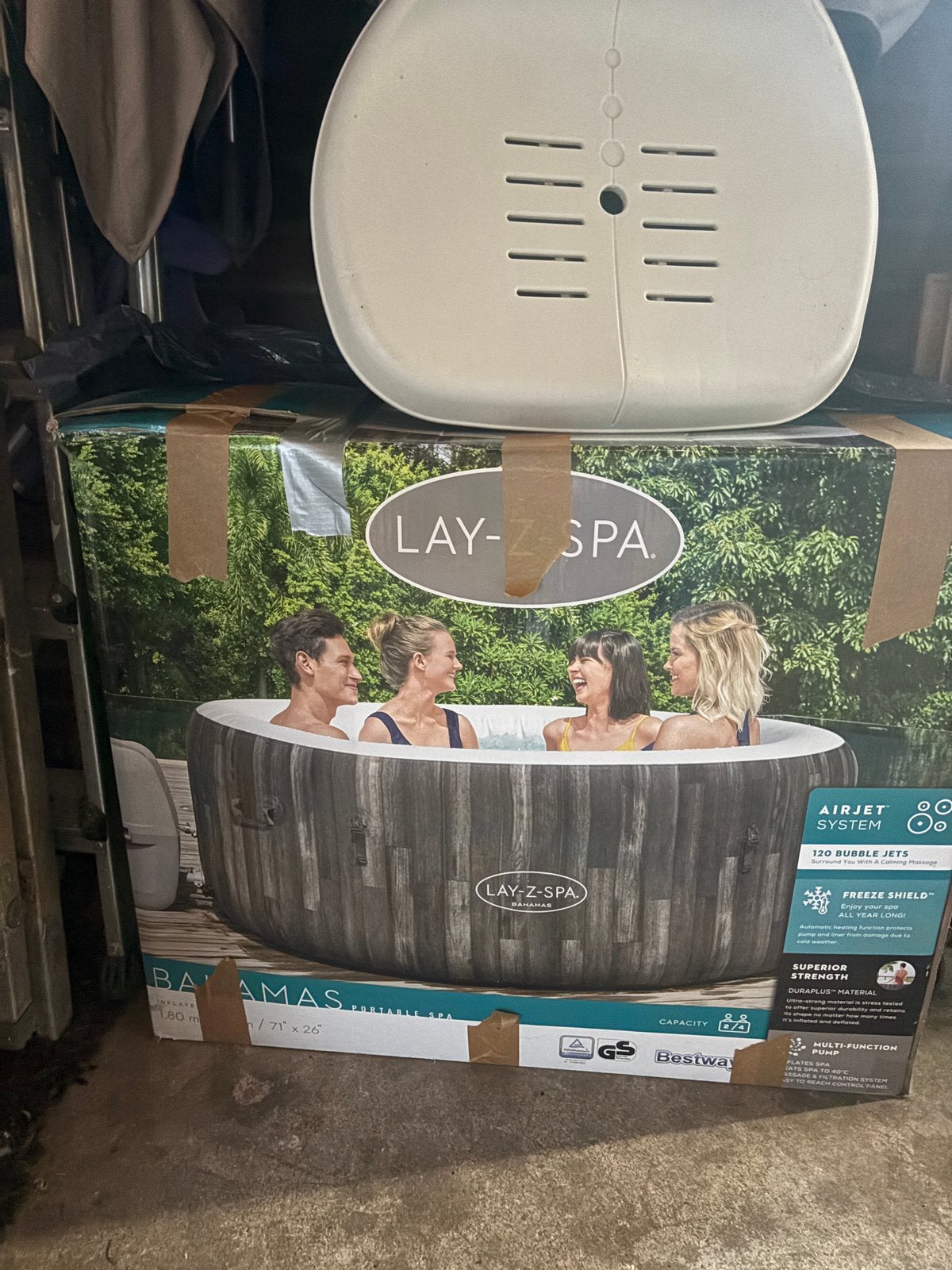 Jacuzzie, Ophalen, Gebruikt, Afdekzeil, Opblaasbaar