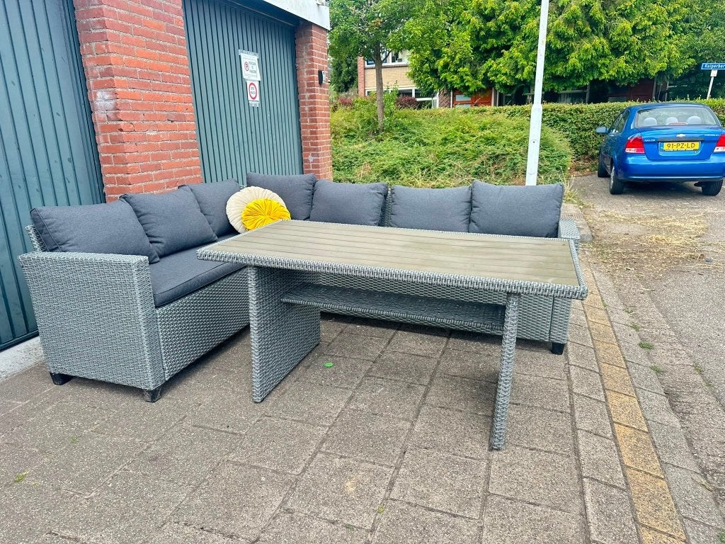 prachtige Dinning loungeset, Tuin en Terras, Ophalen, 6 zitplaatsen, Zo goed als nieuw, Loungeset