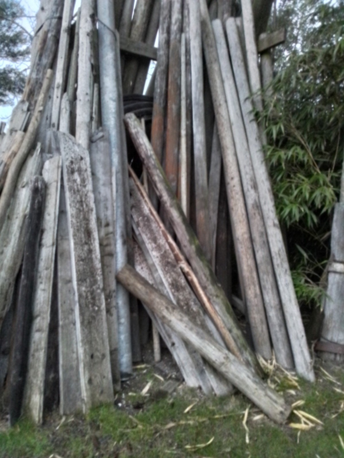 rondhout Meerpaal, Tuin en Terras, Ophalen, Minder dan 180 cm, Planken, Hardhout