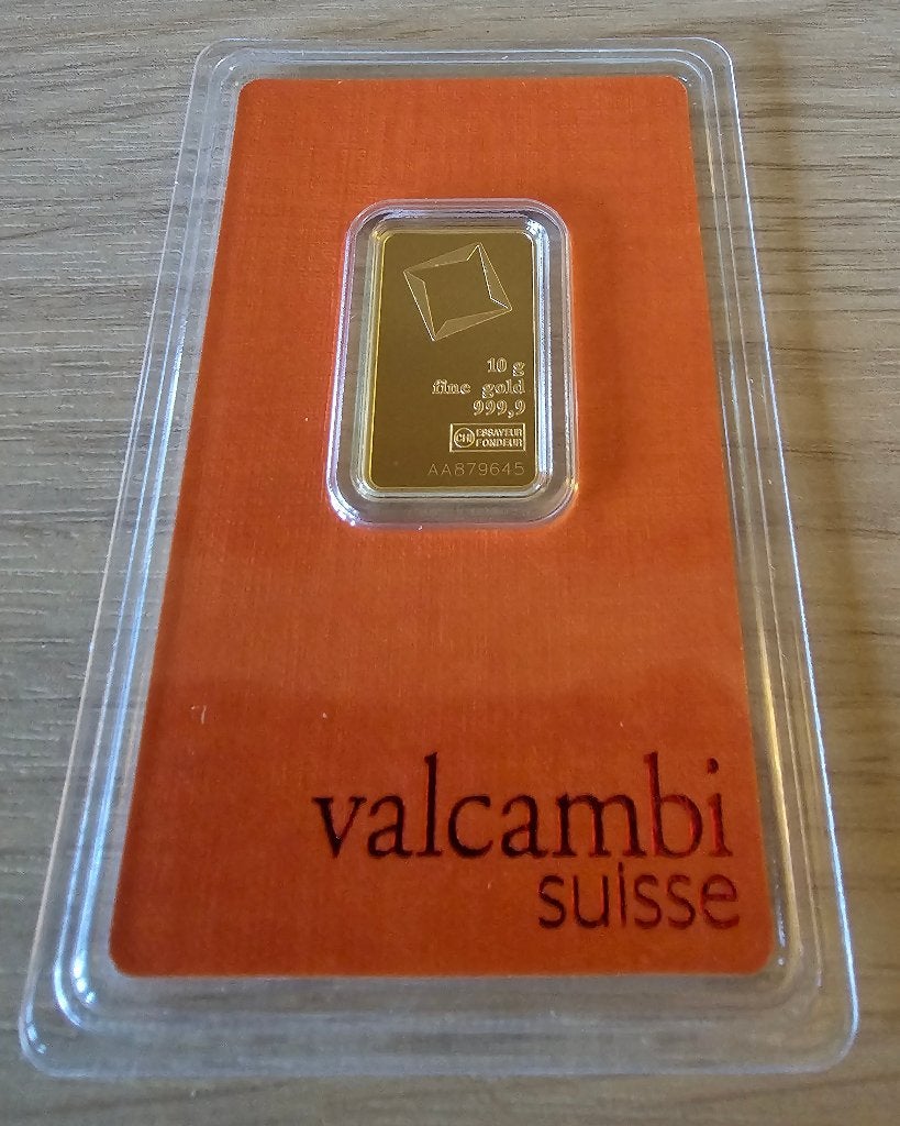 Valcambi 10 gram .999 goud in blister, Ophalen of Verzenden, Goud