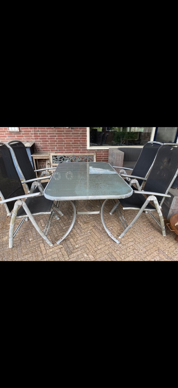 Tuintafel, Tuin en Terras, Ophalen, Gebruikt, Rechthoekig