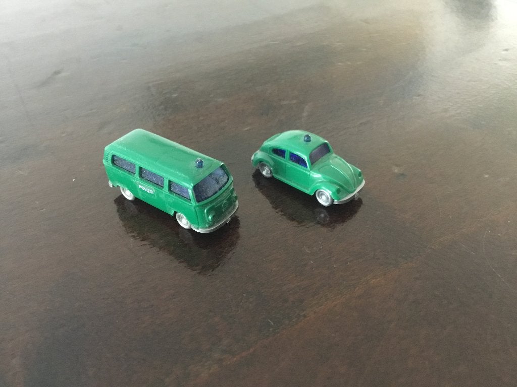 Wiking 2 x vw polizei in mooie staat, Overige merken, Gelijkstroom, Overige typen, Ophalen of Verzenden
