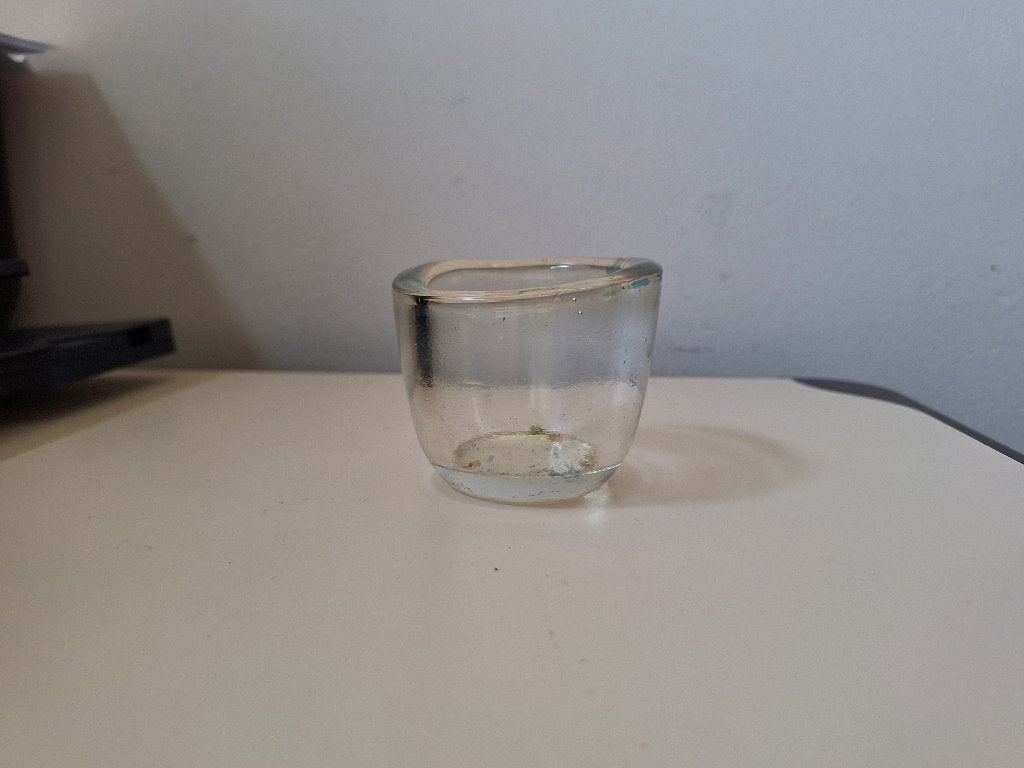 waxinelichtje glas theelicht, Ophalen of Verzenden, Zo goed als nieuw, Glas, Waxinelichthouder