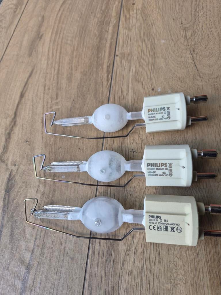 Philips MHN-SE 2000W/956 400V HO lampen (3 stuks), Doe-het-zelf en Verbouw, Elektra en Kabels, Gebruikt, Overige typen, Ophalen of Verzenden