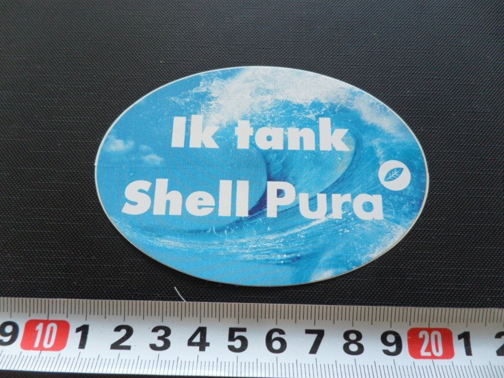 sticker Ik tank SHELL Pura, Ophalen, Zo goed als nieuw