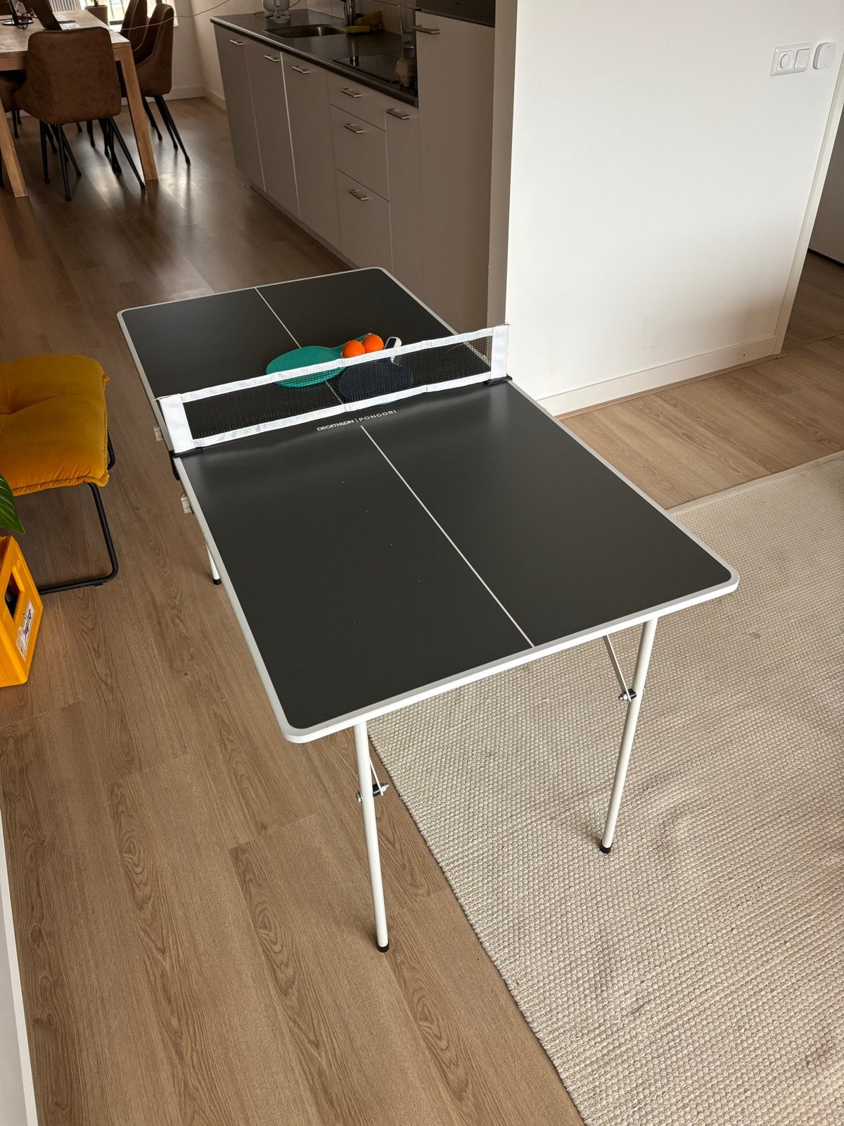 Compacte inklapbare pingpongtafel Decathlon, Ophalen, Gebruikt